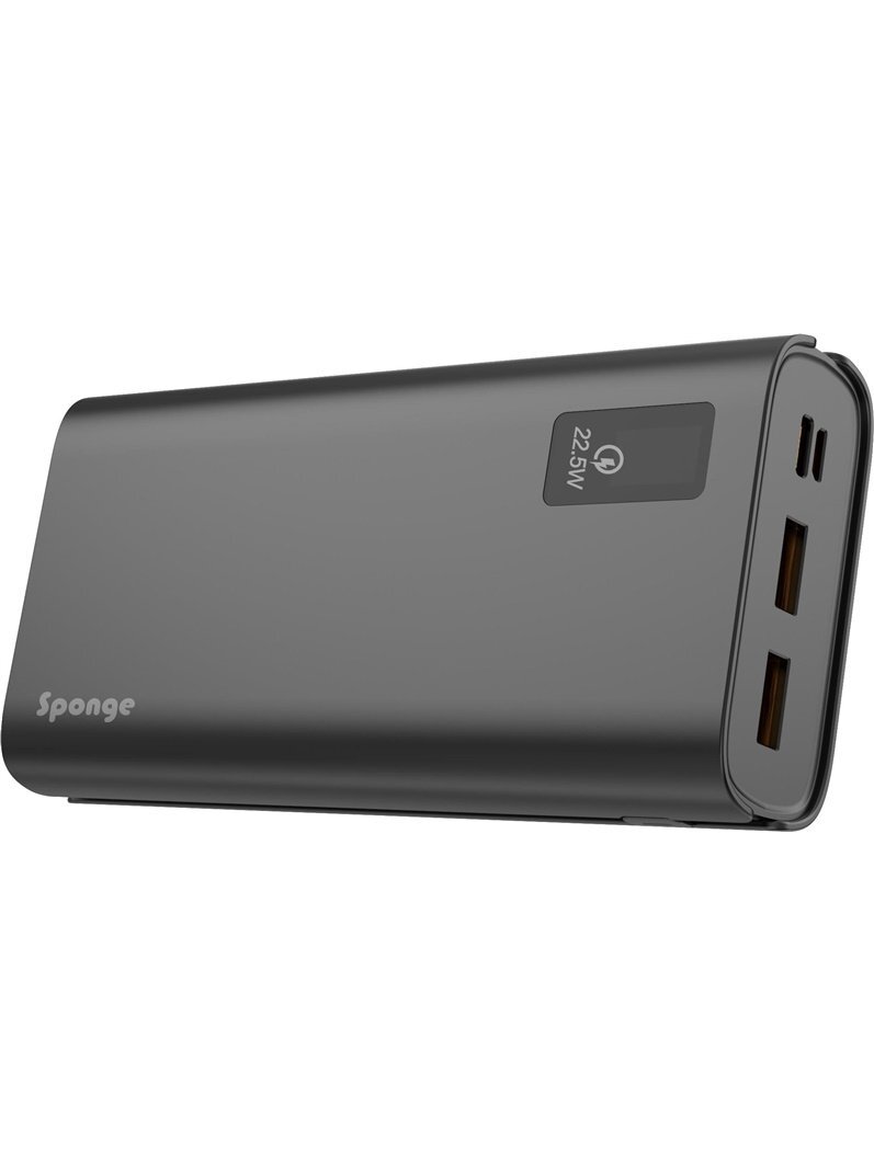 Nešiojamas įkroviklis Sponge Energy 20000 mAh, 22.5 W, pilka 1 Nešiojamas įkroviklis Sponge Energy 20000 mAh, 22.5 W, pilka 1