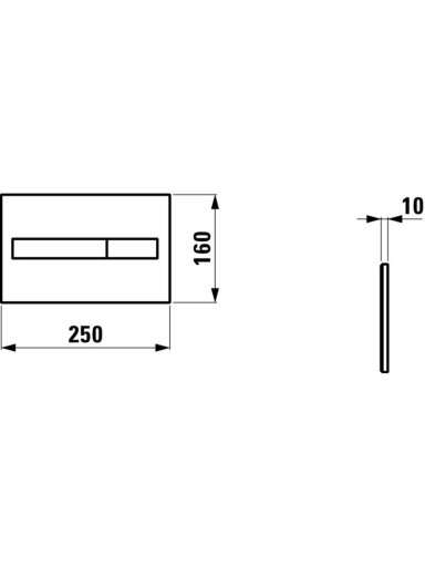 Nuleidimo mygtukas Laufen AW1 chromo spalvos H89566104