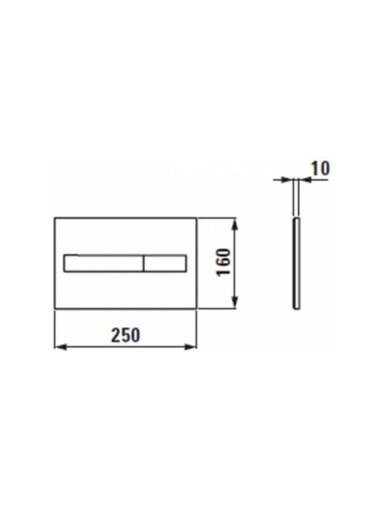 Nuleidimo mygtukas Laufen AW1 H89566 juodas matinis