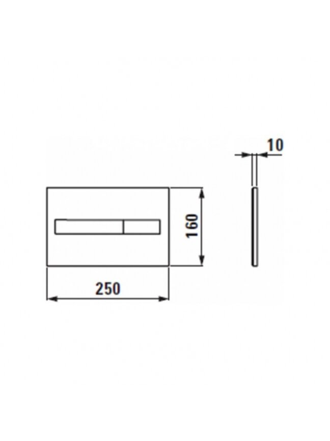 Nuleidimo mygtukas Laufen AW1 H89566 juodas matinis 1 Nuleidimo mygtukas Laufen AW1 H89566 juodas matinis 1