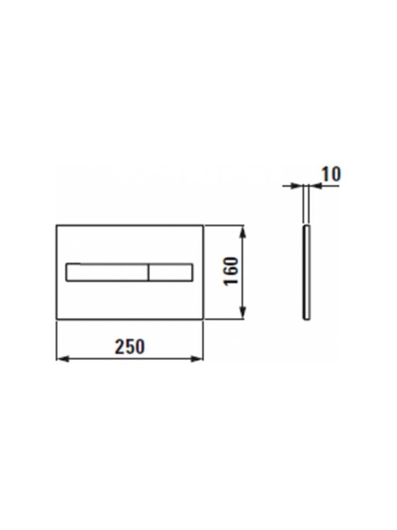 Nuleidimo mygtukas Laufen AW1 H89566 juodas matinis 1