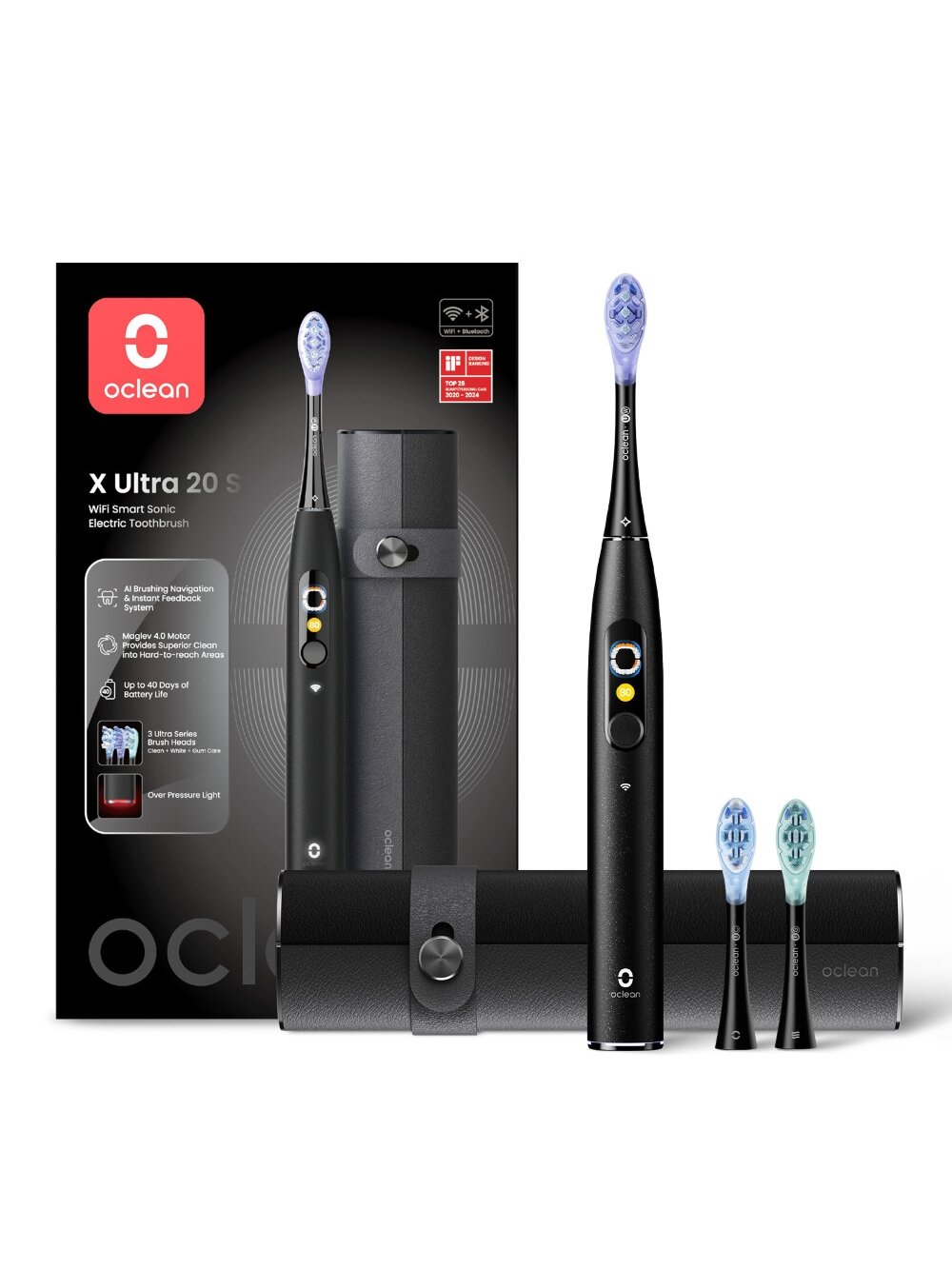 Išmanusis garsinis elektrinis dantų šepetėlis X Ultra 20 S Black Išmanusis garsinis elektrinis dantų šepetėlis X Ultra 20 S Black