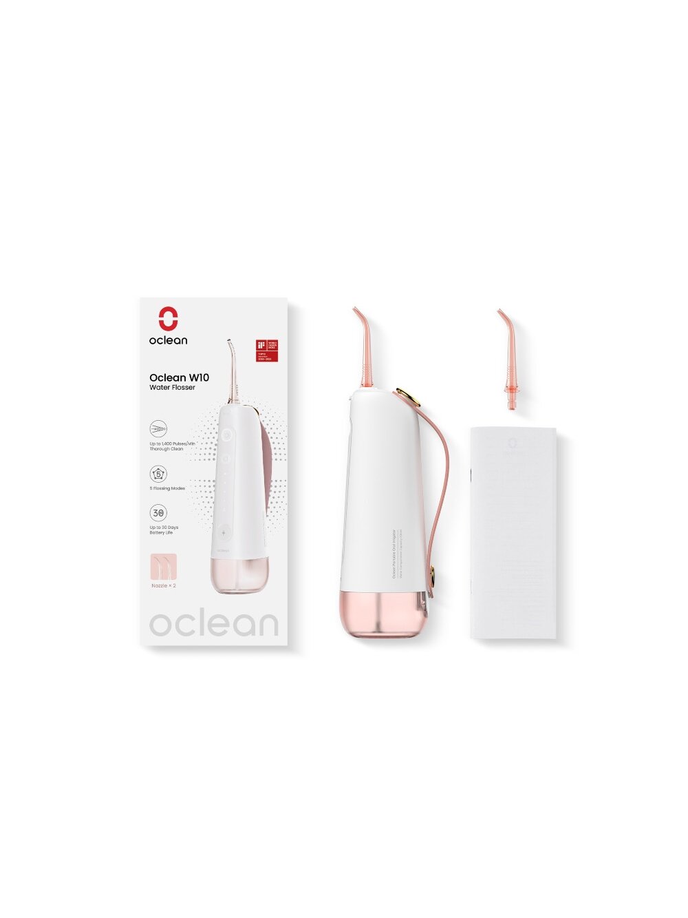 OCLEAN burnos irigatorius W10, rožinės spalvos OCLEAN burnos irigatorius W10, rožinės spalvos