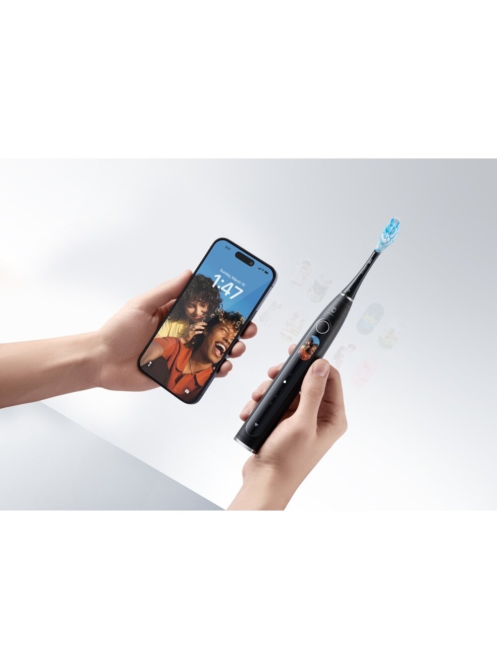 Oclean X Pro 20 Set išmanusis el. dantų šepetėlis, juodas 5 Oclean X Pro 20 Set išmanusis el. dantų šepetėlis, juodas 5