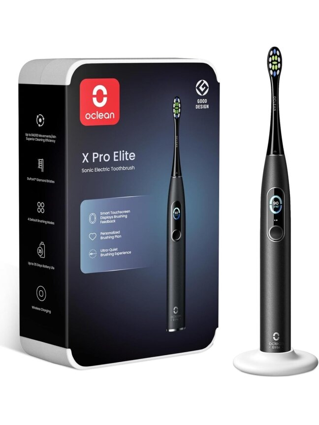 Elektrinis dantų šepetėlis Oclean X Pro Elite Black Elektrinis dantų šepetėlis Oclean X Pro Elite Black