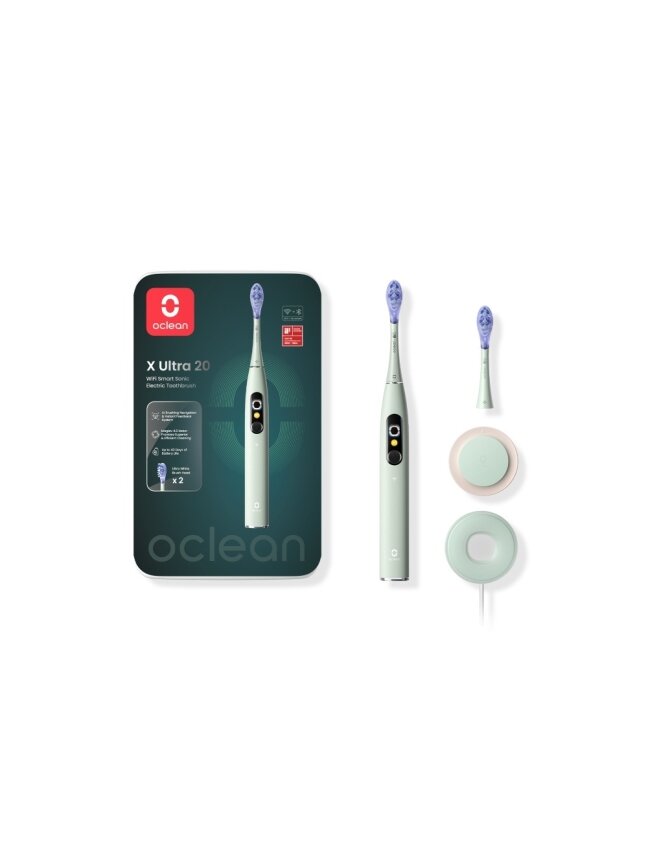 Oclean Electric Toothbrush X Ultra 20 Green Elektrinis dantų šepetėlis