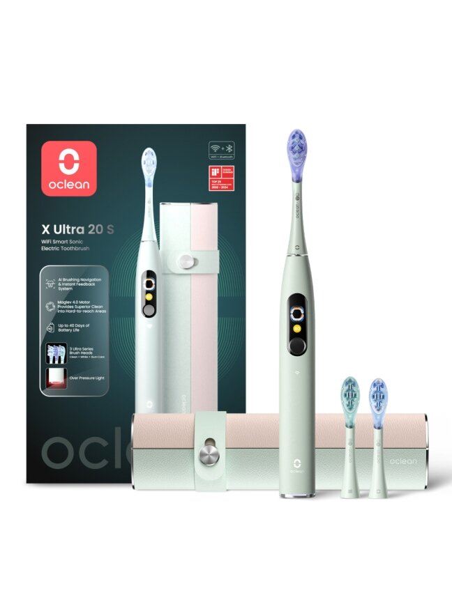 Oclean X Ultra 20 Set išmanusis el. dantų šepetėlis, žalias 1