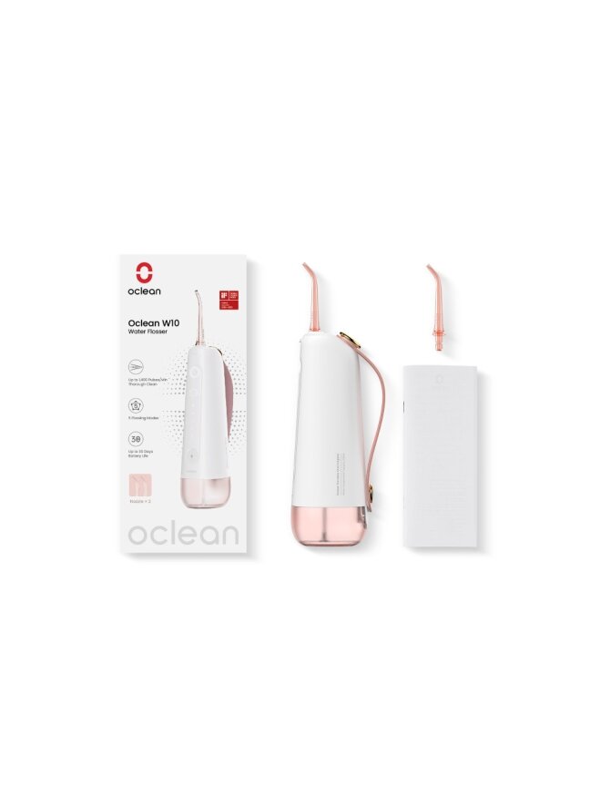 OCLEAN burnos irigatorius W10, rožinės spalvos OCLEAN burnos irigatorius W10, rožinės spalvos