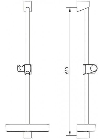Oras Apollo 253150 Shower Bar 650mm 1 Oras Apollo 253150 Shower Bar 650mm 1
