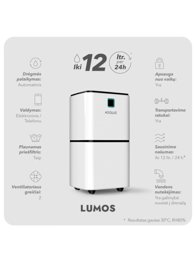 Oro sausintuvas Adolus LUMOS 1 Oro sausintuvas Adolus LUMOS 1