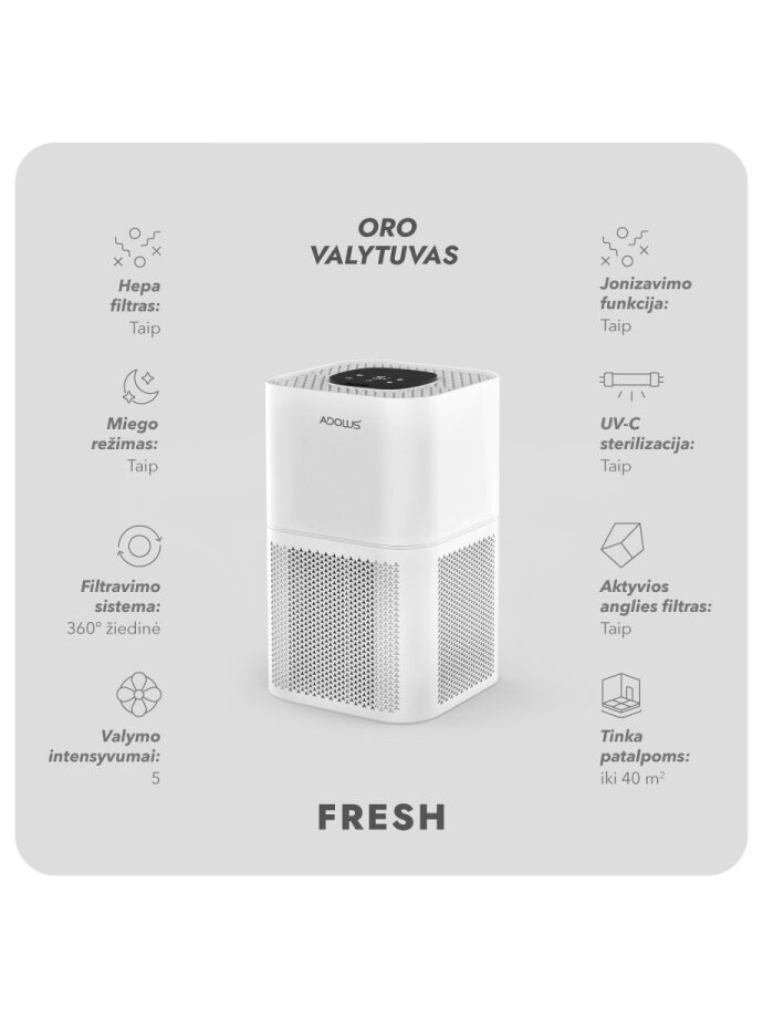 Oro valytuvas Adolus FRESH 1 Oro valytuvas Adolus FRESH 1