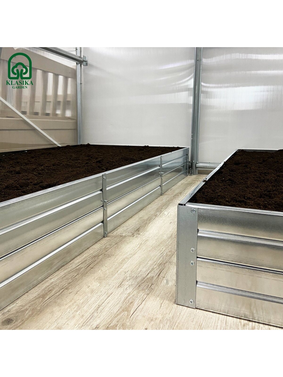 Pakeltų lysvių komplektas KLASIKA GARDEN 3m pločio šiltnamiui - 10 m - 20 cm 4 Pakeltų lysvių komplektas KLASIKA GARDEN 3m pločio šiltnamiui - 10 m - 20 cm 4