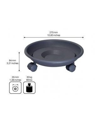 Padėklas su ratukais PLASTIC ANTRACITA S 2 Padėklas su ratukais PLASTIC ANTRACITA S 2