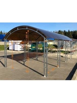 Pastogė automobiliams BERLIN 3,3x8,0 m 1 Pastogė automobiliams BERLIN 3,3x8,0 m 1