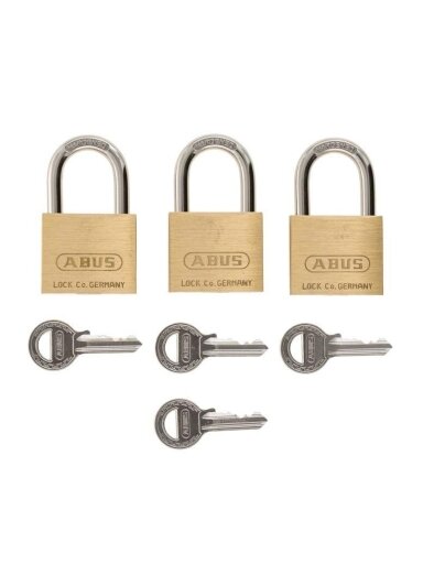 Pakabinamos spynos Abus 60/40 Triples C, 3 vnt Pakabinamos spynos Abus 60/40 Triples C, 3 vnt