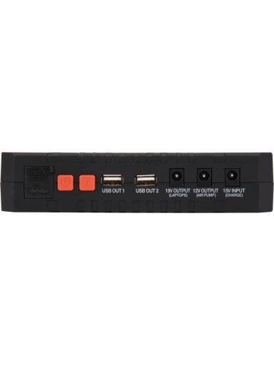 Pakrovėjas-paleidėjas daugiafunkcinis nešiojamas akumuliatorius Powerbank 12000 mAh Li-Po LCD Yato