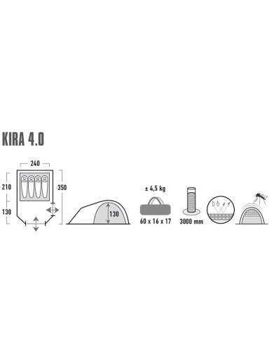 Palapinė High Peak Kira 4 10373