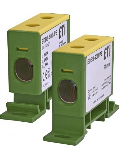 Paskirstymo gnybtas ETI EDBS-50B/PE, 50 mm² Paskirstymo gnybtas ETI EDBS-50B/PE, 50 mm²