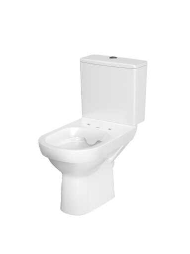 Pastatomas WC Cersanit, City Clean-On su lėtai nusileidžiančiu dangčiu