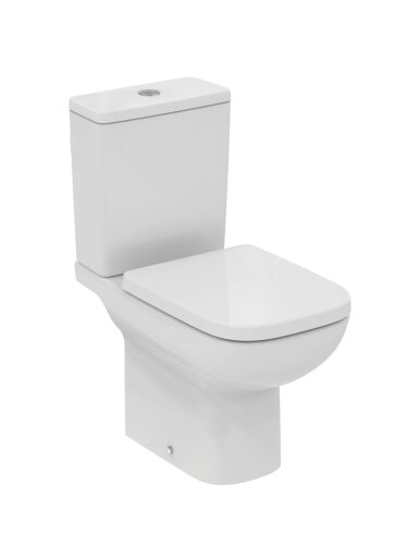 Pastatomas WC Ideal Standard, i.life A RimsLS+ su bakeliu ir lėtai nusileidžiančiu dangčiu Pastatomas WC Ideal Standard, i.life A RimsLS+ su bakeliu ir lėtai nusileidžiančiu dangčiu