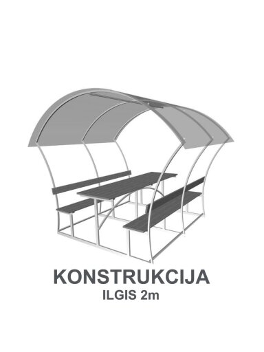 Pavėsinė ASTRA (Konstrukcija) 1,73x1,9m - bazė