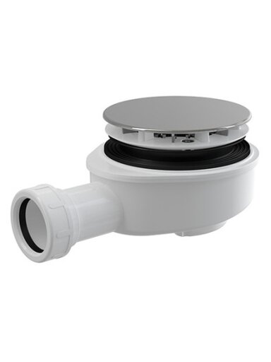 Pažemintas dušo sifonas 90, (ALC-A491CR) chromas/plastikas