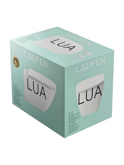 Pakabinamas unitazas Laufen LUA ADVANCED Rimless Pack su SLIM Softclose dangčiu (891083), baltas 2 Pakabinamas unitazas Laufen LUA ADVANCED Rimless Pack su SLIM Softclose dangčiu (891083), baltas 2