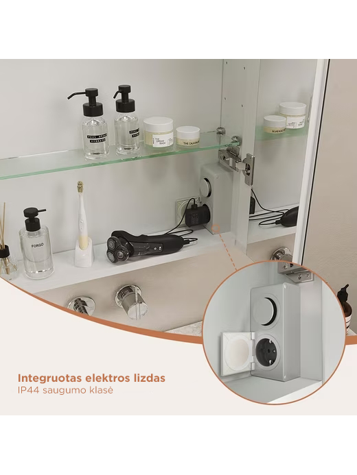 Pakabinama veidrodinė spintelė AQUABATOS Cannes LMC0376 60x70 5 Pakabinama veidrodinė spintelė AQUABATOS Cannes LMC0376 60x70 5