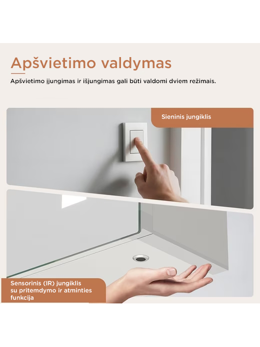 Pakabinama veidrodinė spintelė AQUABATOS Cannes LMC0376 60x70 6 Pakabinama veidrodinė spintelė AQUABATOS Cannes LMC0376 60x70 6