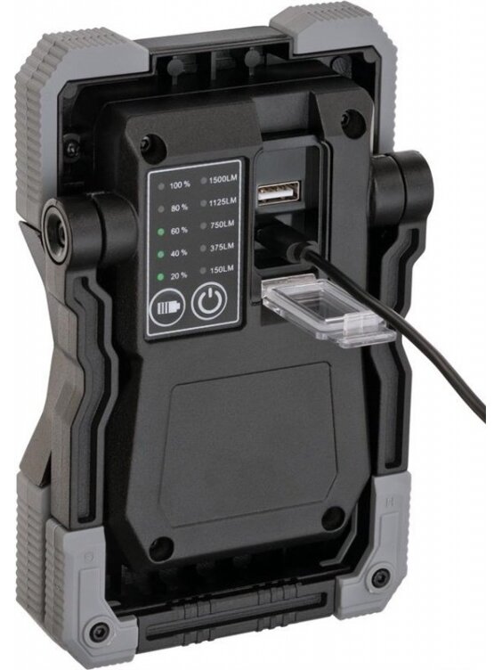 Pastatomas LED prožektorius 15W 1500lm 1000M IP65 USB 2 Pastatomas LED prožektorius 15W 1500lm 1000M IP65 USB 2