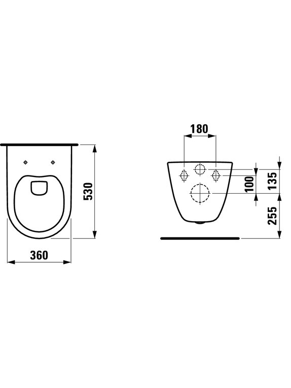 Pakabinamas unitazas Pro Rimless PACK su SLIM Softclose dangčiu (898966) be nuplovimo lanko (360x530x430 mm), baltas 3