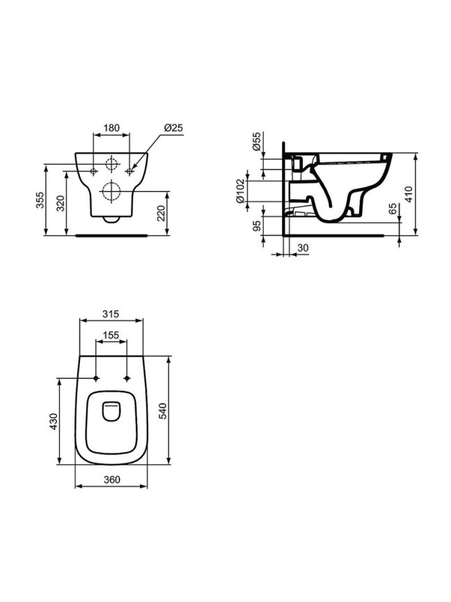 Pakabinamas klozetas IDEAL STANDARD T368001, su dangčiu 10 Pakabinamas klozetas IDEAL STANDARD T368001, su dangčiu 10