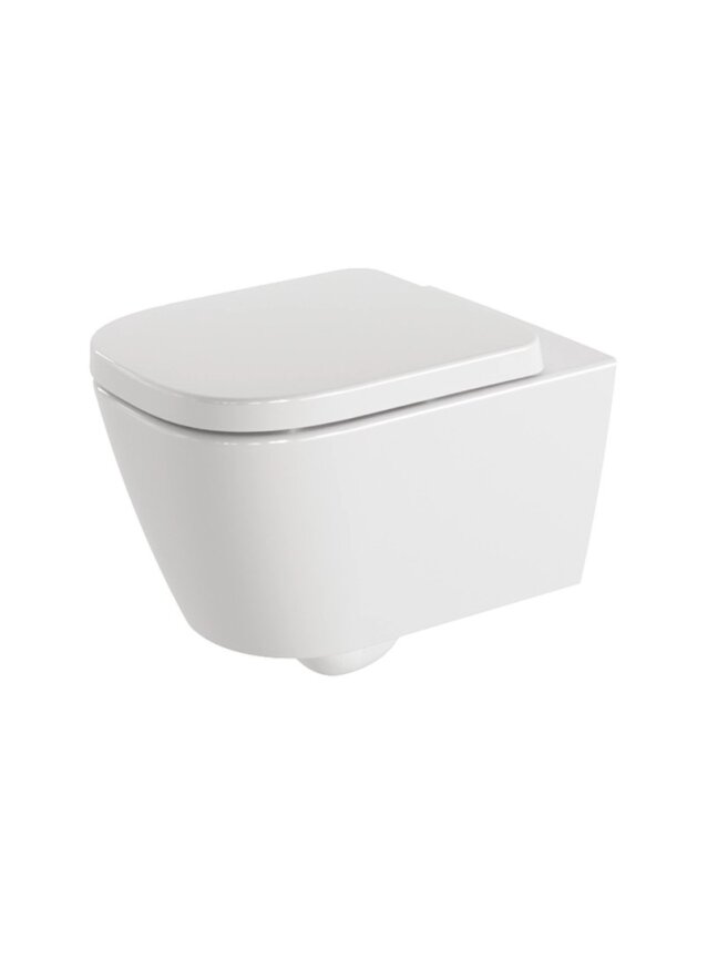 Pakabinamas unitazas, MEDA 54x36, tylus sūkurinis nuplovimas (Silent flush), be apvado (Rimless), be dangčio, balta spal 1 Pakabinamas unitazas, MEDA 54x36, tylus sūkurinis nuplovimas (Silent flush), be apvado (Rimless), be dangčio, balta spal 1
