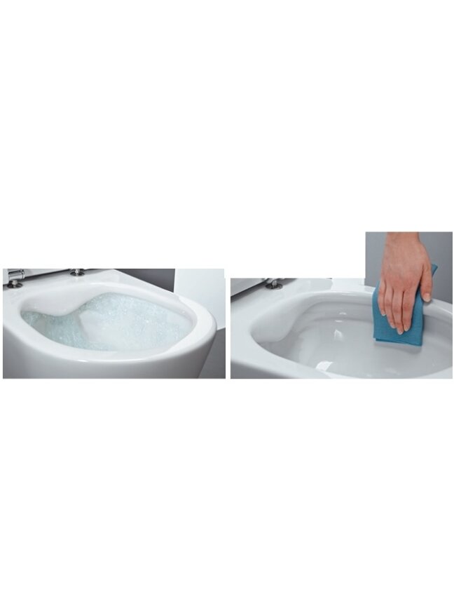 Pakabinamas unitazas Pro Rimless PACK su SLIM Softclose dangčiu (898966) be nuplovimo lanko (360x530x430 mm), baltas 1