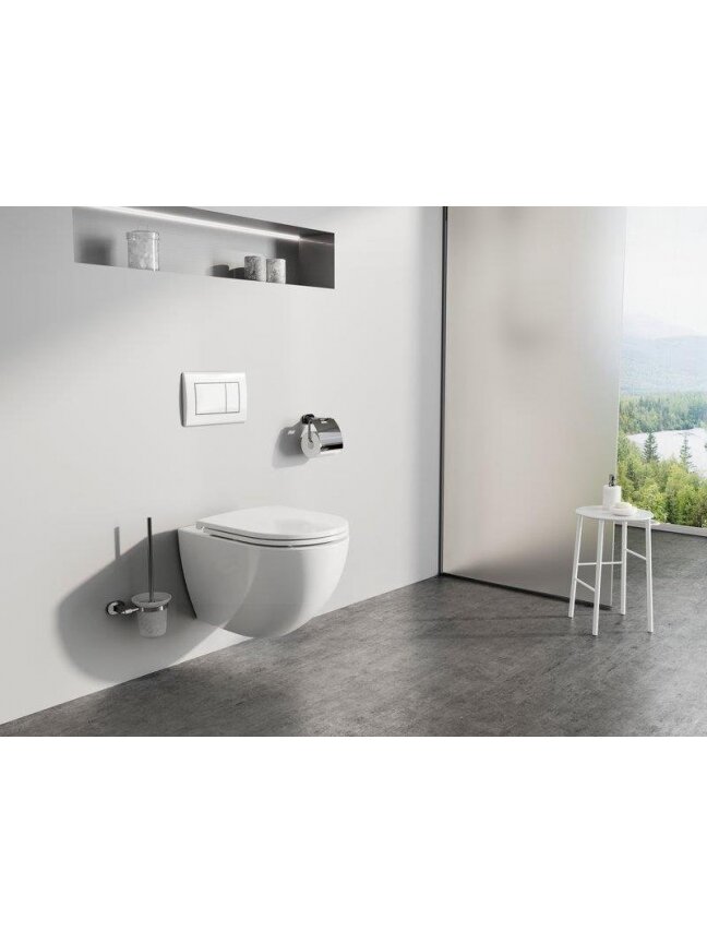 Pakabinamasis unitazas su dangčiu OPTIMA RIMOFF, 530×440 mm Pakabinamasis unitazas su dangčiu OPTIMA RIMOFF, 530×440 mm