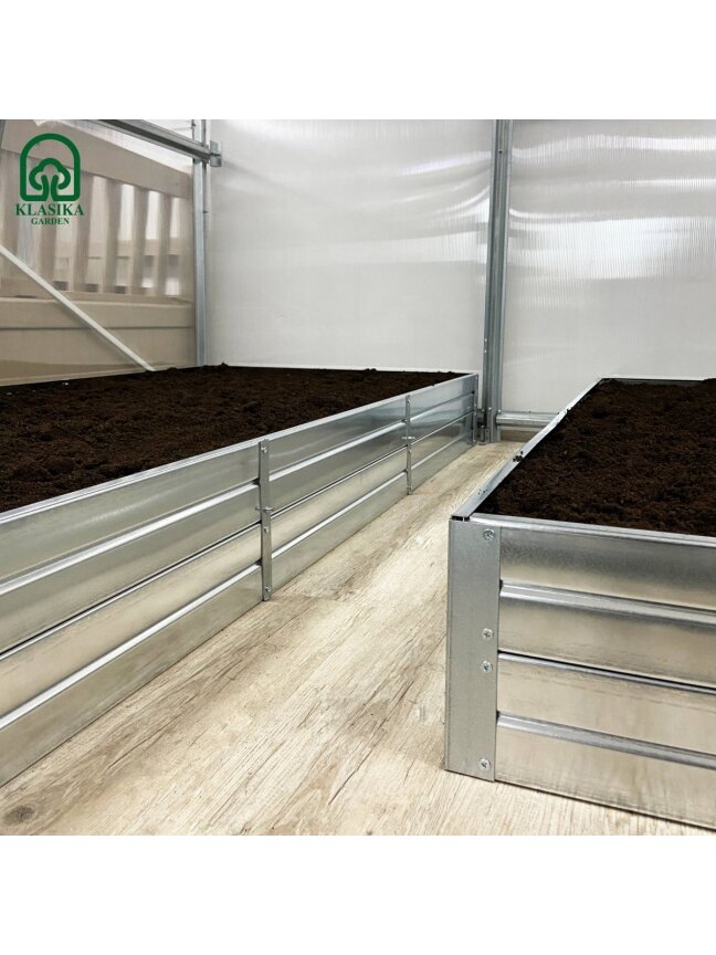 Pakeltų lysvių komplektas KLASIKA GARDEN 3m pločio šiltnamiui - 8 m - 10 cm 3