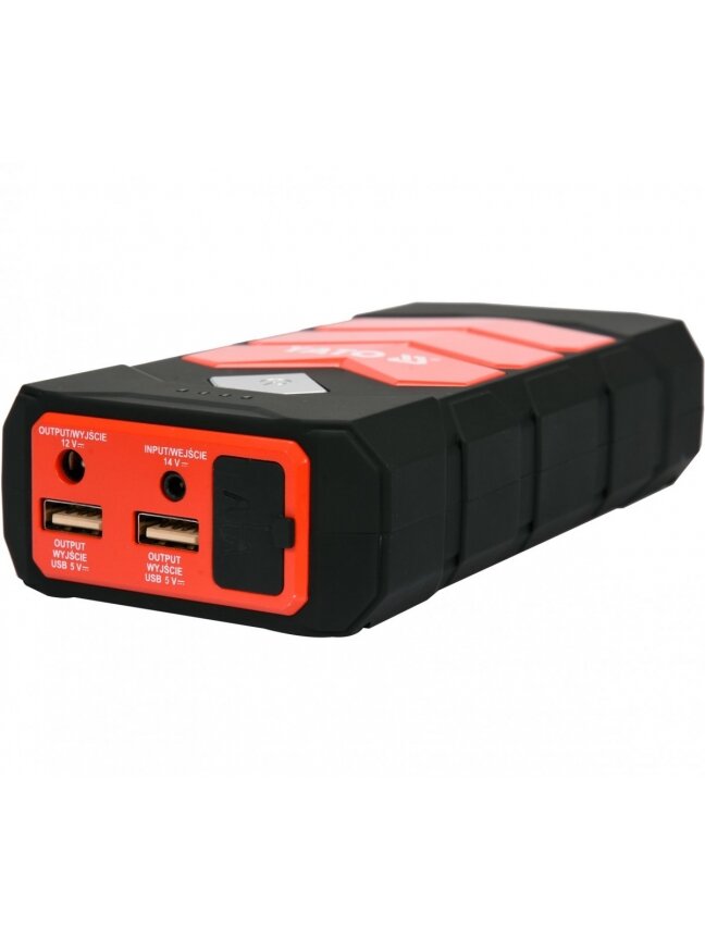 Pakrovėjas-paleidėjas daugiafunkcinis nešiojamas akumuliatorius Powerbank 9000 mAh Li-Po Yato | USB 5V/2A;12V/3.5A; 12V/200A (400A maks.)