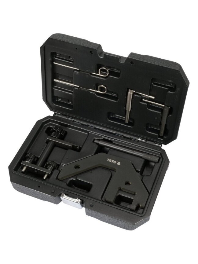 ⬡ Paskirstymo mechanizmo fiksavimo įrankių rinkinys BMW M47 / M57 (YT06333, YATO) ⬡ Paskirstymo mechanizmo fiksavimo įrankių rinkinys BMW M47 / M57 (YT06333, YATO)