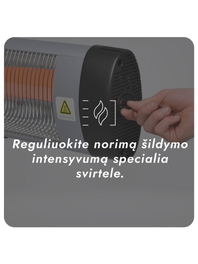 Pastatomas Infraraudonųjų spindulių šildytuvas Heatum H2000 OPTIM su trikoju stovu 5