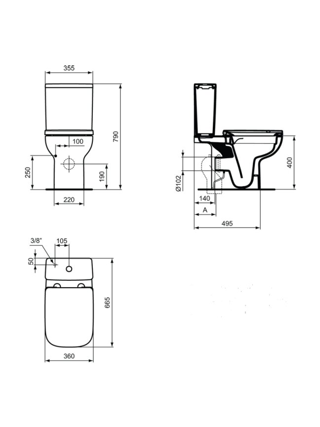 Pastatomo WC Ideal Standard puodas, i.Life A Rimless+ (be bakelio) 6 Pastatomo WC Ideal Standard puodas, i.Life A Rimless+ (be bakelio) 6