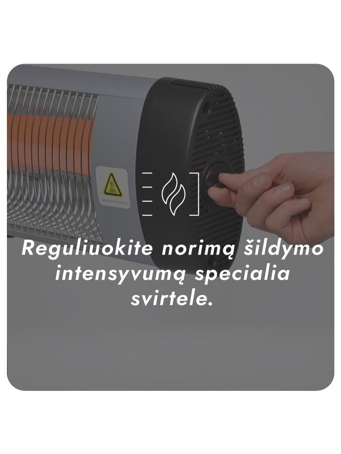 Pastatomas Infraraudonųjų spindulių šildytuvas Heatum H2000 OPTIM su trikoju stovu 5 Pastatomas Infraraudonųjų spindulių šildytuvas Heatum H2000 OPTIM su trikoju stovu 5