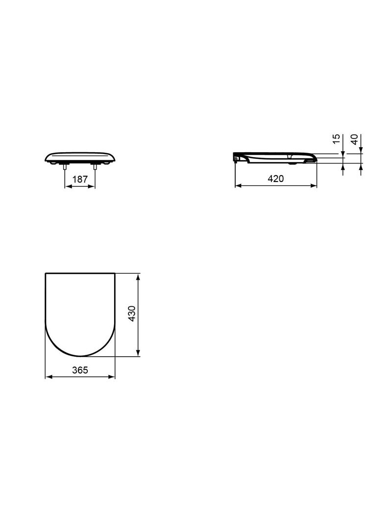 Pakabinamas klozetas IDEAL STANDARD T368001, su dangčiu 9 Pakabinamas klozetas IDEAL STANDARD T368001, su dangčiu 9