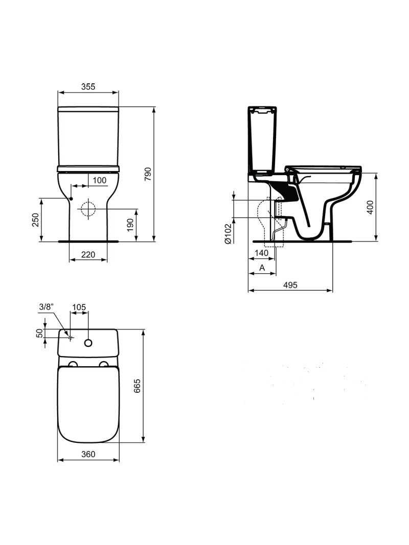 Pastatomo WC Ideal Standard bakelis, i.Life A (be puodo) 6