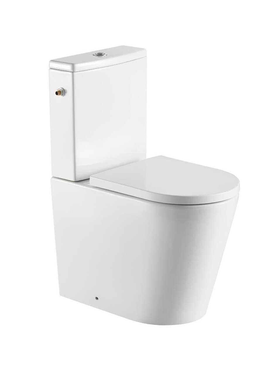 Pastatomas WC SAT, Brevis Rimfree, su lėtai nusileidžiančiu dangčiu, pilnai pristatomas Pastatomas WC SAT, Brevis Rimfree, su lėtai nusileidžiančiu dangčiu, pilnai pristatomas