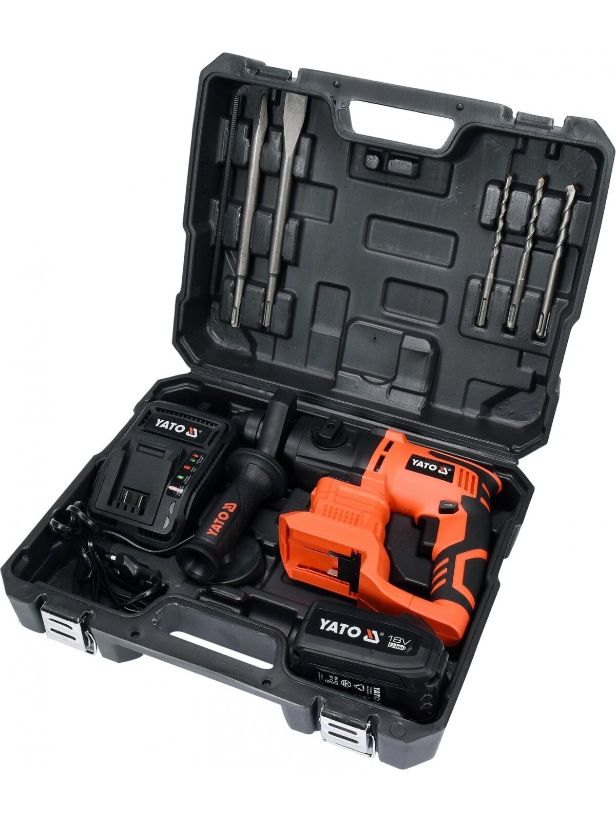 Perforatorius akumuliatorinis 18V 3.0Ah SDS+ Yato | 1850 aps/min, 4800 smūg/min 2
