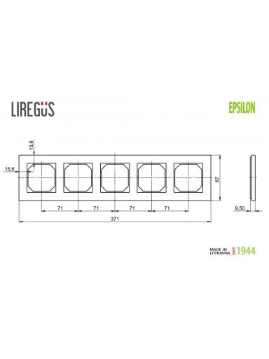 Penkiavietis rėmelis LIREGUS EPSILON, smėlio spalvos