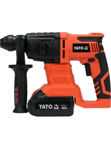 Perforatorius akumuliatorinis 18V 3.0Ah SDS+ Yato | 1850 aps/min, 4800 smūg/min