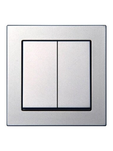Perjungiklis LIREGUS EPSILON, 2 klav., metalo spalvos