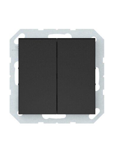 Perjungiklis VILMA QR1000, 2 klav., matinės juodos spalvos