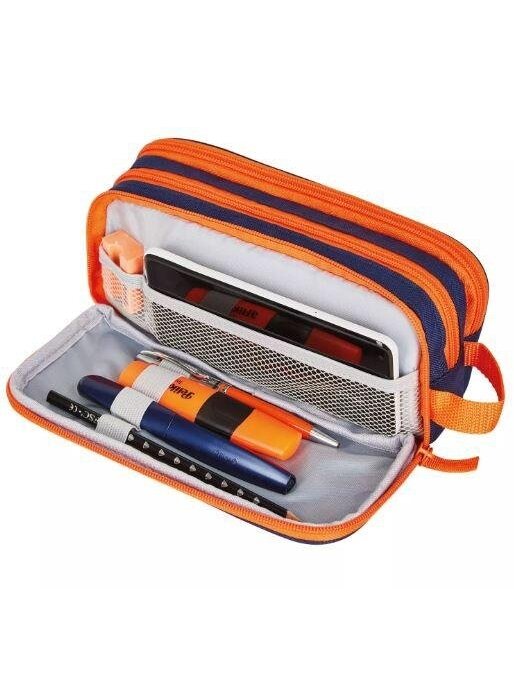 Penalas Herlitz Neon, 23.5 cm x 11 cm, oranžinė/tamsiai mėly 1 Penalas Herlitz Neon, 23.5 cm x 11 cm, oranžinė/tamsiai mėly 1